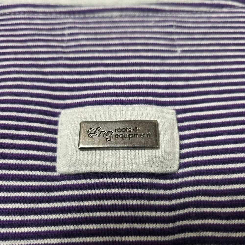 LRG‎ Lifted Research Group Striped V-Neck Cardigan 2XL Purple Gray 100% Cotton